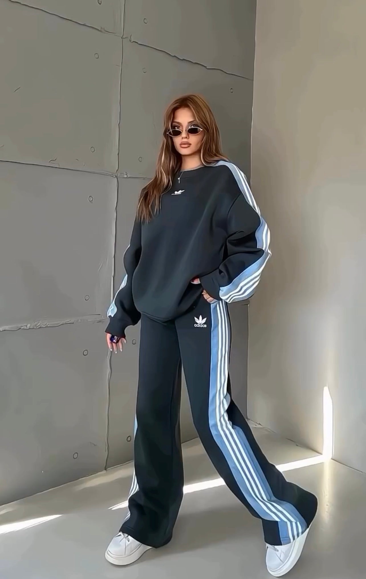 Side Stripe Printed Tracksuit