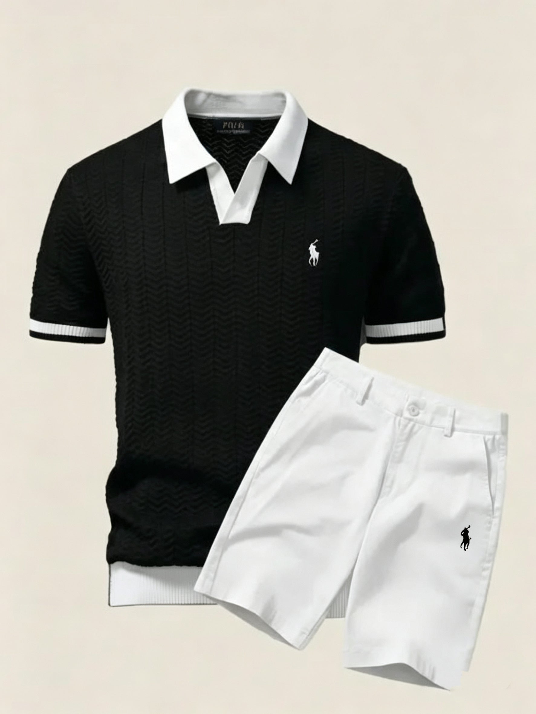 Men's "Old Money" style outfit + Shorts Set