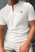 🔥 Lacoste Half Zip Stand Collar Men’s Tee