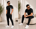 💥 Multi Color Contrast Panel Casual Sport Suit