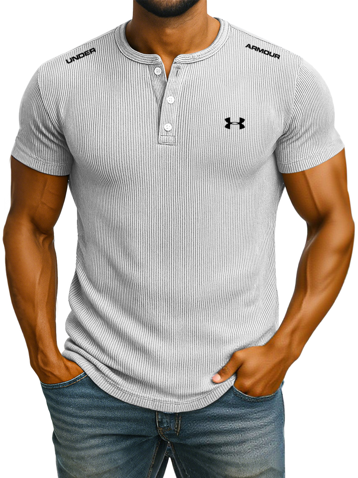 Men's Solid Color Short Sleeve Polo Shirts, Sports Casual Tops