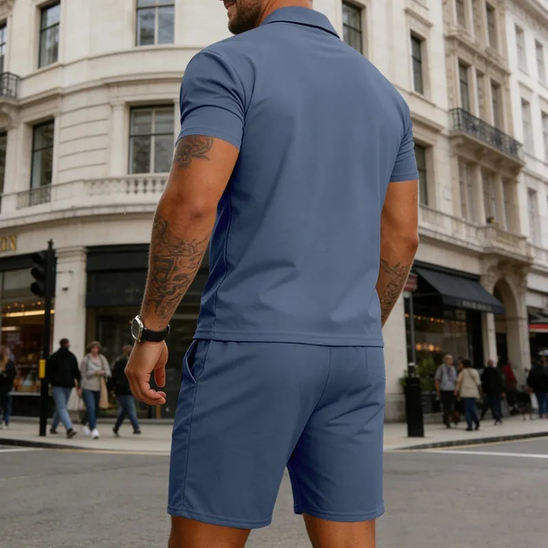 🔥 Under Armour Half Zip Polo & Shorts 2 Piece Set